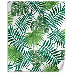 Green Tropical Leaves Canvas 16  X 20  by goljakoff