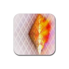 Geometry Diamond Rubber Coaster (square)  by Sparkle