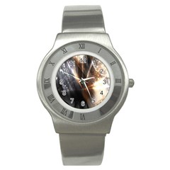 Flash Light Stainless Steel Watch by Sparkle