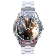 Flash Light Stainless Steel Analogue Watch by Sparkle