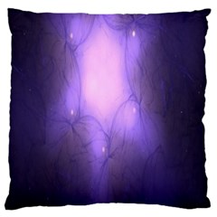 Violet Spark Large Flano Cushion Case (one Side)