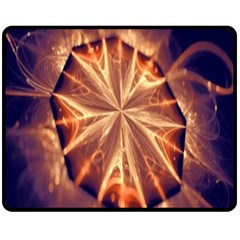 Sun Fractal Fleece Blanket (medium)  by Sparkle