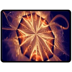 Sun Fractal Double Sided Fleece Blanket (large)  by Sparkle