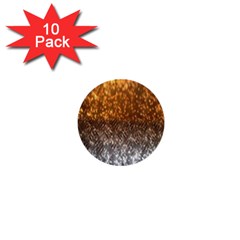 Glitter Gold 1  Mini Buttons (10 Pack) 