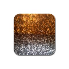 Glitter Gold Rubber Square Coaster (4 Pack)  by Sparkle