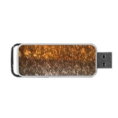 Glitter Gold Portable Usb Flash (one Side) by Sparkle