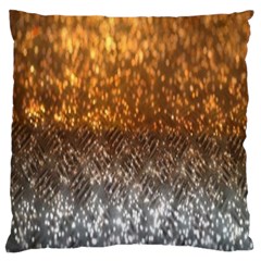 Glitter Gold Standard Flano Cushion Case (two Sides) by Sparkle