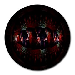 Twist Flower Round Mousepads by Sparkle