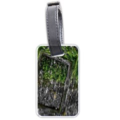 Green Glitter Squre Luggage Tag (one Side) by Sparkle