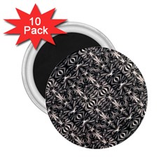 Modern Tribal Silver Ornate Pattern Print 2 25  Magnets (10 Pack)  by dflcprintsclothing