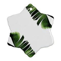 Banana Leaves Snowflake Ornament (two Sides) by goljakoff