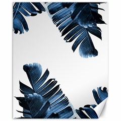 Blue Banana Leaves Canvas 16  X 20  by goljakoff