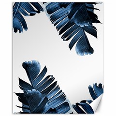 Blue Banana Leaves Canvas 11  X 14  by goljakoff