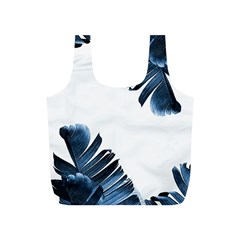 Blue Banana Leaves Full Print Recycle Bag (s) by goljakoff