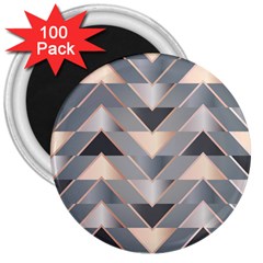 Modern Triangles 3  Magnets (100 Pack) by LoolyElzayat