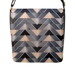 Modern Triangles Flap Closure Messenger Bag (l) by LoolyElzayat