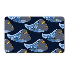 Queen Fish Doodle Art Magnet (rectangular) by tmsartbazaar