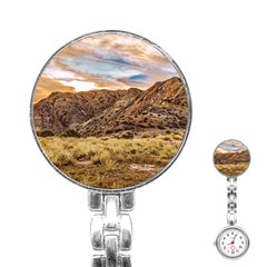 El Leoncito National Park Landscape, San Juan Province, Argentina Stainless Steel Nurses Watch by dflcprintsclothing