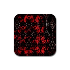 Antique Brothel Wallpaper Rubber Coaster (square)  by MRNStudios