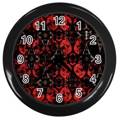 Antique Brothel Wallpaper Wall Clock (black) by MRNStudios