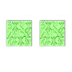 Electric Lime Cufflinks (square) by Janetaudreywilson