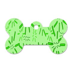 Electric Lime Dog Tag Bone (one Side)
