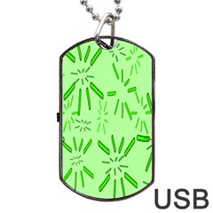 Electric Lime Dog Tag Usb Flash (two Sides) by Janetaudreywilson