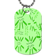 Electric Lime Dog Tag (one Side)