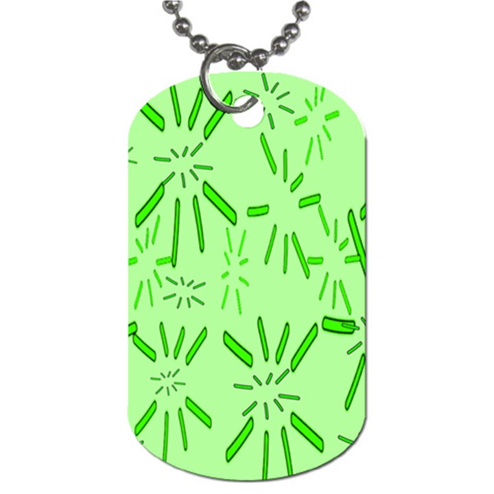 Electric Lime Dog Tag (One Side)