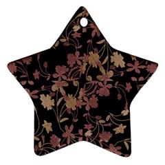 Dark Floral Ornate Print Ornament (star) by dflcprintsclothing