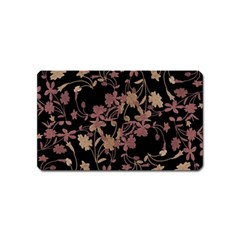 Dark Floral Ornate Print Magnet (name Card) by dflcprintsclothing