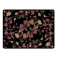 Dark Floral Ornate Print Double Sided Fleece Blanket (small)  by dflcprintsclothing