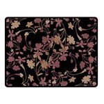 Dark Floral Ornate Print Double Sided Fleece Blanket (Small)  45 x34  Blanket Front