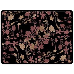 Dark Floral Ornate Print Double Sided Fleece Blanket (large)  by dflcprintsclothing