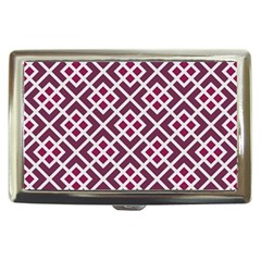 Two Tone Lattice Pattern Purple Cigarette Money Case