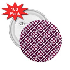 Two Tone Lattice Pattern Purple 2 25  Buttons (100 Pack) 