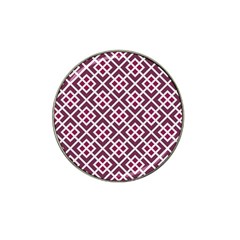 Two Tone Lattice Pattern Purple Hat Clip Ball Marker by kellehco