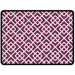 Two Tone Lattice Pattern Purple Fleece Blanket (large)  by kellehco
