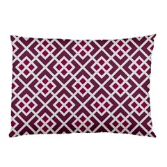 Two Tone Lattice Pattern Purple Pillow Case (two Sides) by kellehco