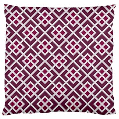 Two Tone Lattice Pattern Purple Large Flano Cushion Case (two Sides)