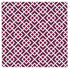 Two Tone Lattice Pattern Purple Wooden Puzzle Square by kellehco