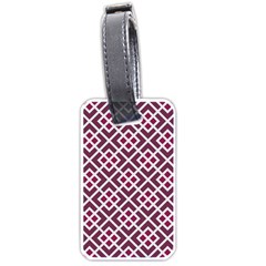 Two Tone Lattice Pattern Purple Luggage Tag (one Side) by kellehco