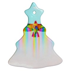 Rainbow Bird Christmas Tree Ornament (two Sides) by Sparkle