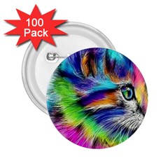 Rainbowcat 2 25  Buttons (100 Pack)  by Sparkle