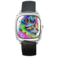 Rainbowcat Square Metal Watch