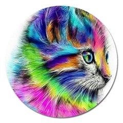 Rainbowcat Magnet 5  (round)