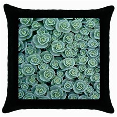 Realflowers Throw Pillow Case (black) by Sparkle