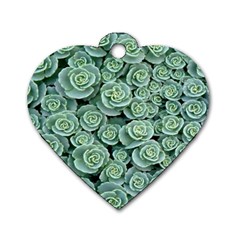 Realflowers Dog Tag Heart (Two Sides)