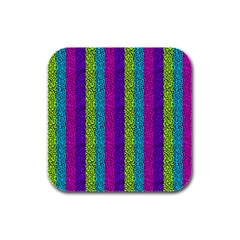 Glitter Strips Rubber Square Coaster (4 Pack)  by Sparkle