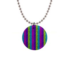 Glitter Strips 1  Button Necklace by Sparkle